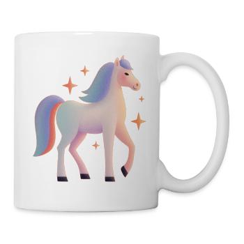 Colorful horse with stars - Mug - white - Right