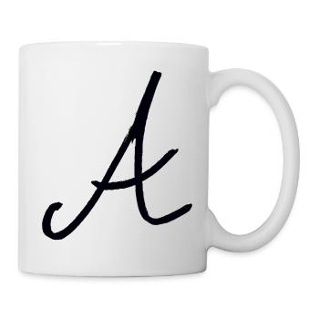 A Kalligrafie Monogramm - Tasse - Weiß - Rechts