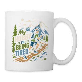 Trail Running - Mon hobby, c’est d’être fatigué - Mug blanc - blanc - Droite