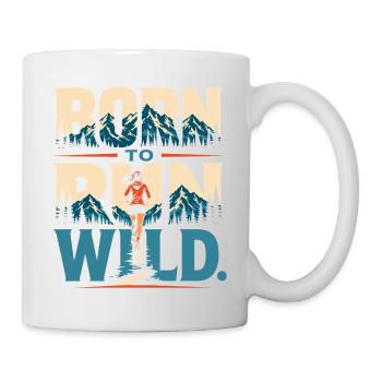 Trailrunning – Geboren, um wild zu laufen - Tasse - Weiß - Rechts