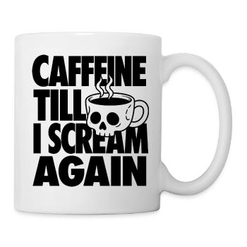 Icône effrayante en forme de tasse de café en forme de crâne - Mug blanc - blanc - Droite