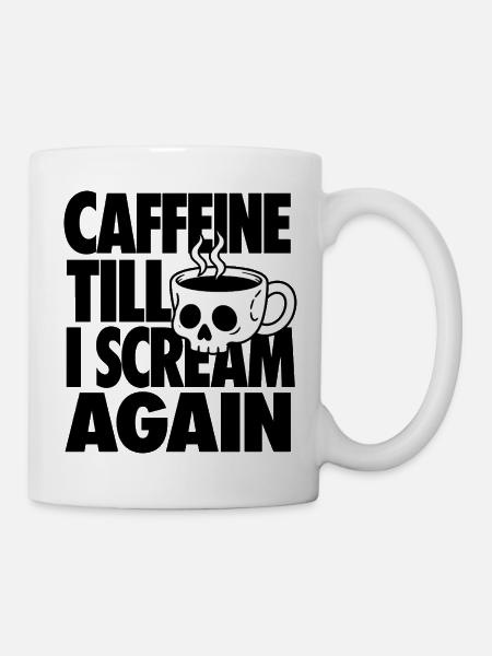 Skull Coffee Cup Spooky Icon - Tasse - Weiß