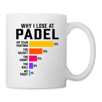 Padel Why I Lose at Padel - Mug - white - Right