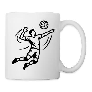 Joueuse de volley-ball Équipe de volley-ball papillon - Mug blanc - blanc - Droite