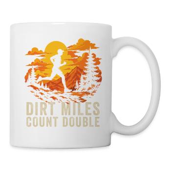 Course en sentier - Les miles en terre comptent double - Mug blanc - blanc - Droite