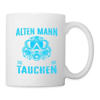 alten Mann der es liebt zu tauchen tauchen - Tasse - Weiß - Rechts