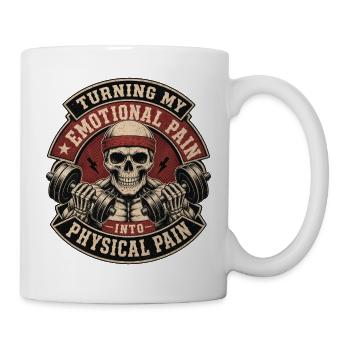 Turning My Emotional Pain Into Physical Pain Gym - Mug - white - Right