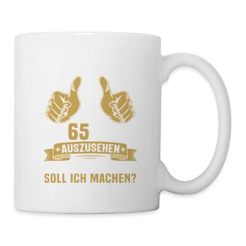 65. Geburtstag Mann Frau 65 Jahre - Tasse - Weiß - Rechts