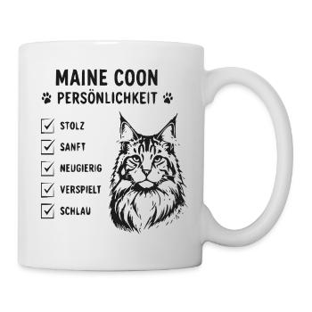 Maine Coon Persönlichkeit - Tasse - Weiß - Rechts