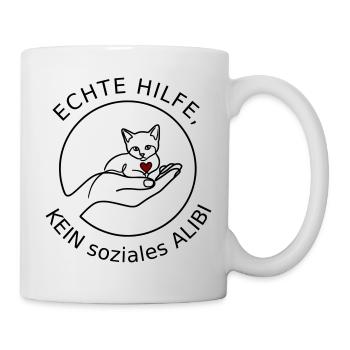 Echte Hilfe - Tasse - Weiß - Rechts
