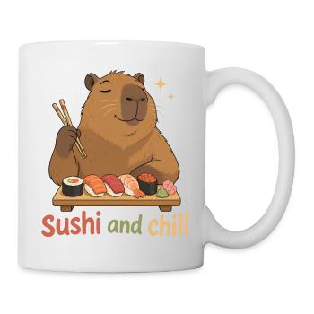 Cabybara Sushi et Chill - Mug blanc - blanc - Droite