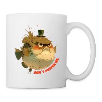 Mürrischer Kugelfisch mit Zylinder - Mug blanc - blanc - Droite