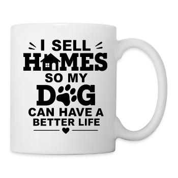 Agent immobilier cadeau pour la mère du chien - Mug blanc - blanc - Droite