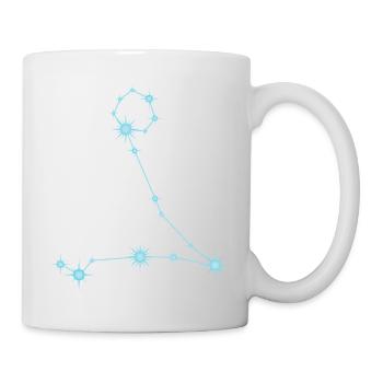 Constellation des Étoile des Poissons Signe du zodiaque Bleu pastel - Mug blanc - blanc - Droite