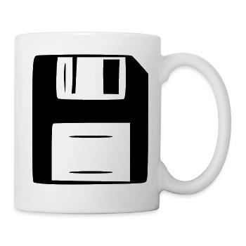 Floppy Disk Computer Retro Gift - Mug - white - Right