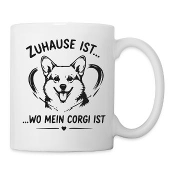 Zuhause ist Wo mein Corgi ist - Tasse - Weiß - Rechts