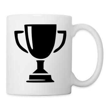 Pokal Sieg Geschenk Sportler - Tasse - Weiß - Rechts