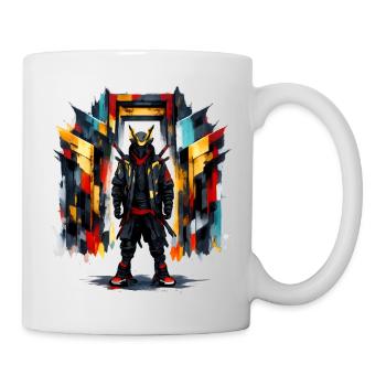 Ninja géométrique - Mug blanc - blanc - Droite