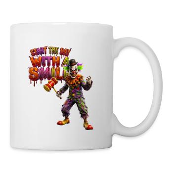 Clown Grin Dripping Text Tee - Mug - white - Right