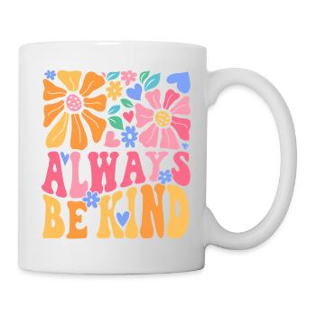 Immer eine freundliche Blumenparty - Tasse - Weiß - Rechts