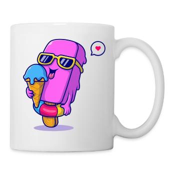 Pink Popsicle in Sunglasses - Mug - white - Right