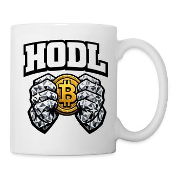 HODL Diamond Hands, Bitcoin - Tasse - Weiß - Rechts