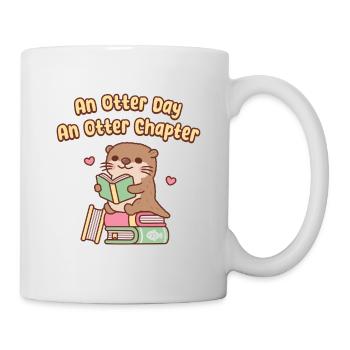 Cute Otter Reads An Otter Day An Otter Chapter - Mug - white - Right
