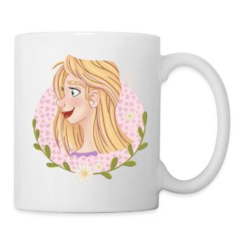 Pastellblüten Portrait - Tasse - Weiß - Rechts