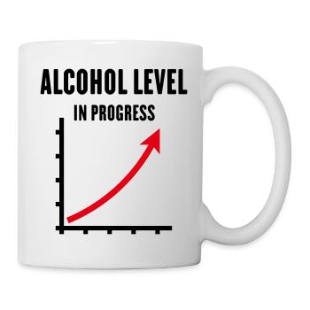 Alcohol Level In Progress (Drinking Team POSRed2C) - Mug - white - Right