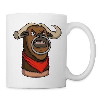 Toro – Cartoon Thumb Character - Tasse - Weiß - Rechts