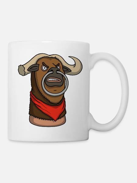 Toro – Cartoon Thumb Character - Mug - white