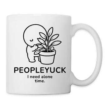Peopleyuck – I Need Alone Time | Introvert Mood - Tasse - Weiß - Rechts