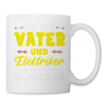 Vater Und Elektriker Spruch - Tasse - Weiß - Rechts