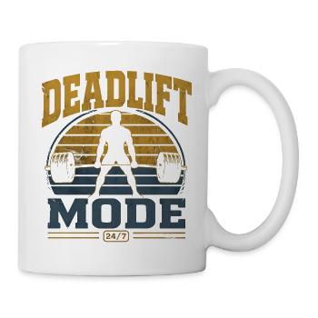 Kreuzheben-Modus 24/7 Powerlifting Gym Motivation - Tasse - Weiß - Rechts