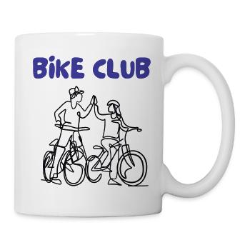 Bike Club Strichzeichnung - Tasse - Weiß - Rechts