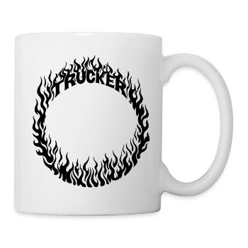 Anneau de feu Trucker détaillé - Couleur changeable - Mug blanc - blanc - Droite