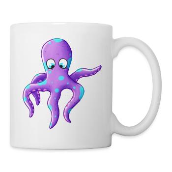 Purple Squid Pop Art - Mug - white - Right