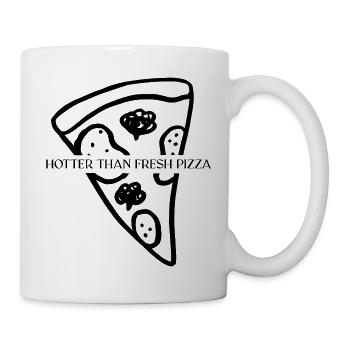 Plus chaud que la pizza fraîche - Mug blanc - blanc - Droite