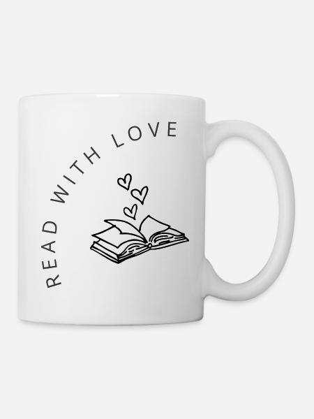 Lire avec amour - Mug blanc - blanc