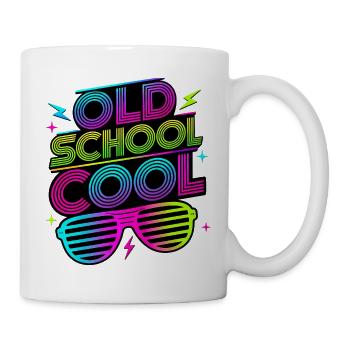 Costumes old school cool des années 80 - Mug blanc - blanc - Droite