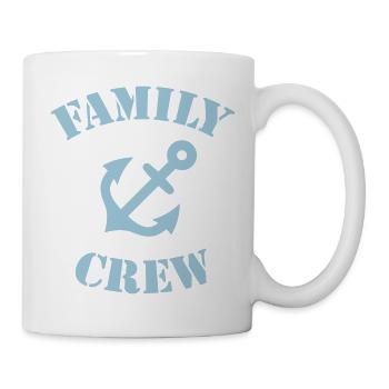 Family Crew (Anker / Schiffscrew / Sky Blue) - Tasse - Weiß - Rechts