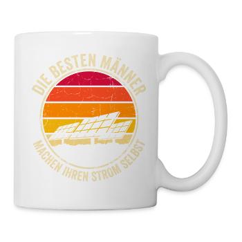 Die besten Männer machen ihren Strom selbst - Tasse - Weiß - Rechts