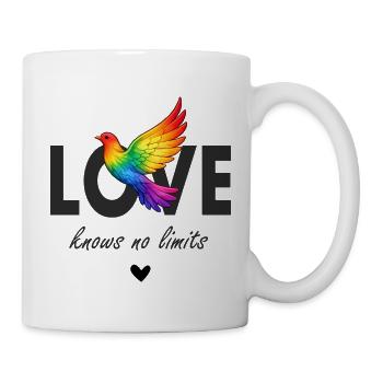 Friedenstaube Liebe - Tasse - Weiß - Rechts