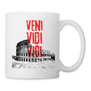 Veni Vidi Vici Distressed Text - Mug - white - Right