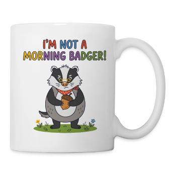Ich bin kein Morgenkrawatte - Tasse - Weiß - Rechts
