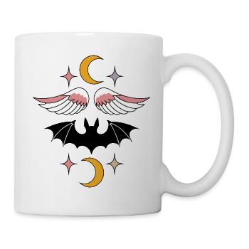 Fledermaus und Engelsflügel - Tasse - Weiß - Rechts