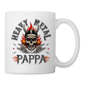 Heavy Metal Dad T-Shirt Geschenk - Tasse - Weiß - Rechts
