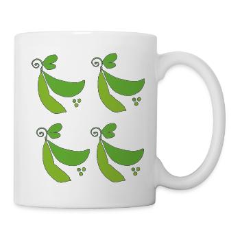 Erbsen schoten - Tasse - Weiß - Rechts