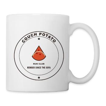 Couch Potato Laufclub Logo - Tasse - Weiß - Rechts