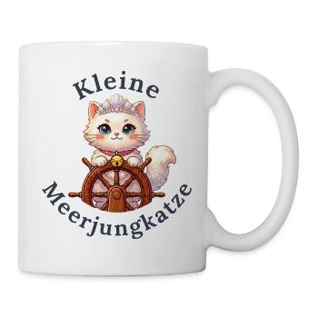 Kleine Meerjungkatze - Baby Katze - Tasse - Weiß - Rechts